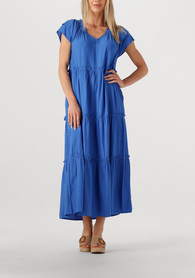 blauwe co'couture maxi jurk new sunrise dress