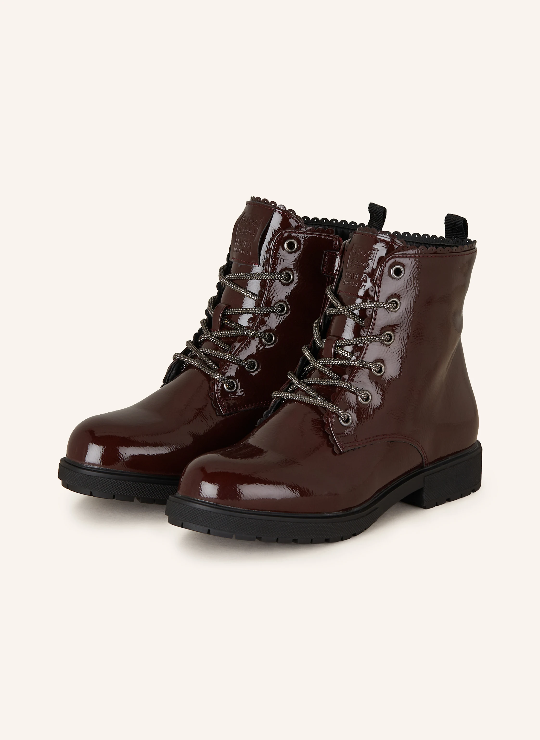 GIOSEPPO Schnürboots mit Schmucksteinen
