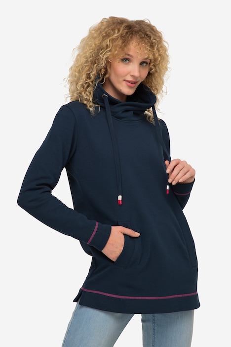 Sweatshirt, Stehkragen, Langarm