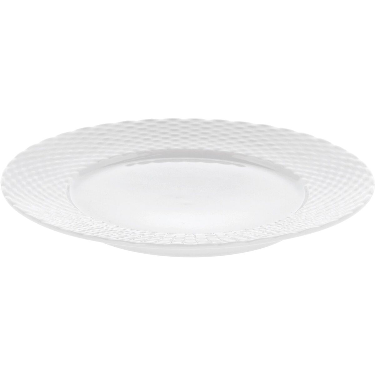 Basket tallerken 22 cm, ildfast porselen, hvit