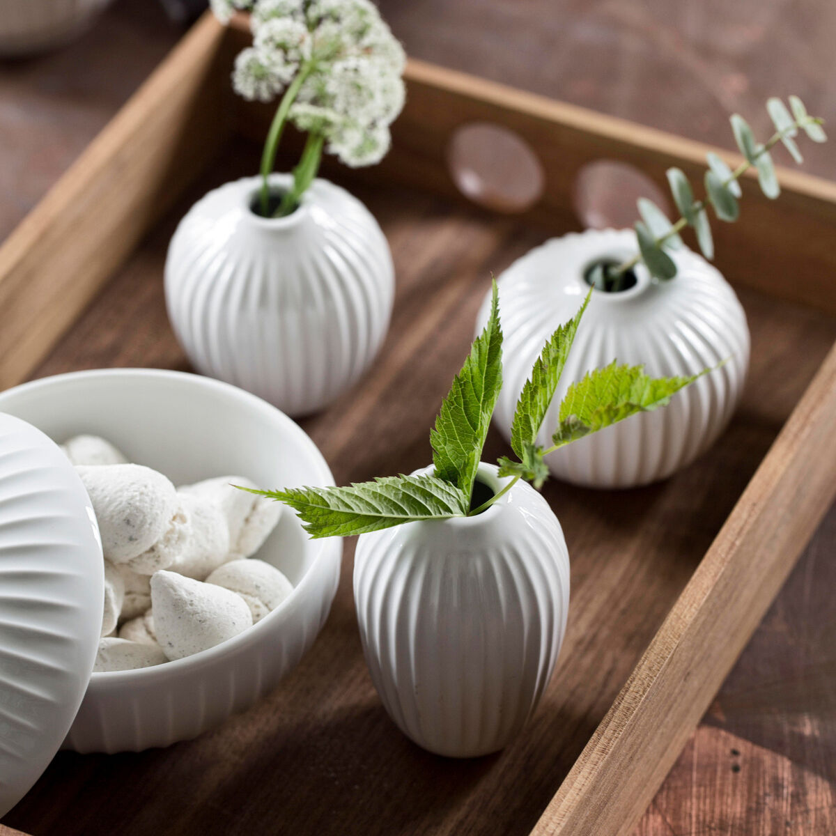 Hammershøi Vase Miniatyr 3-pk Hvit