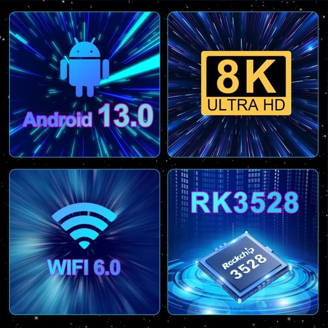 G96max 4+32GB 8K Ultra HD Smart TV Box H616 Android 13.0