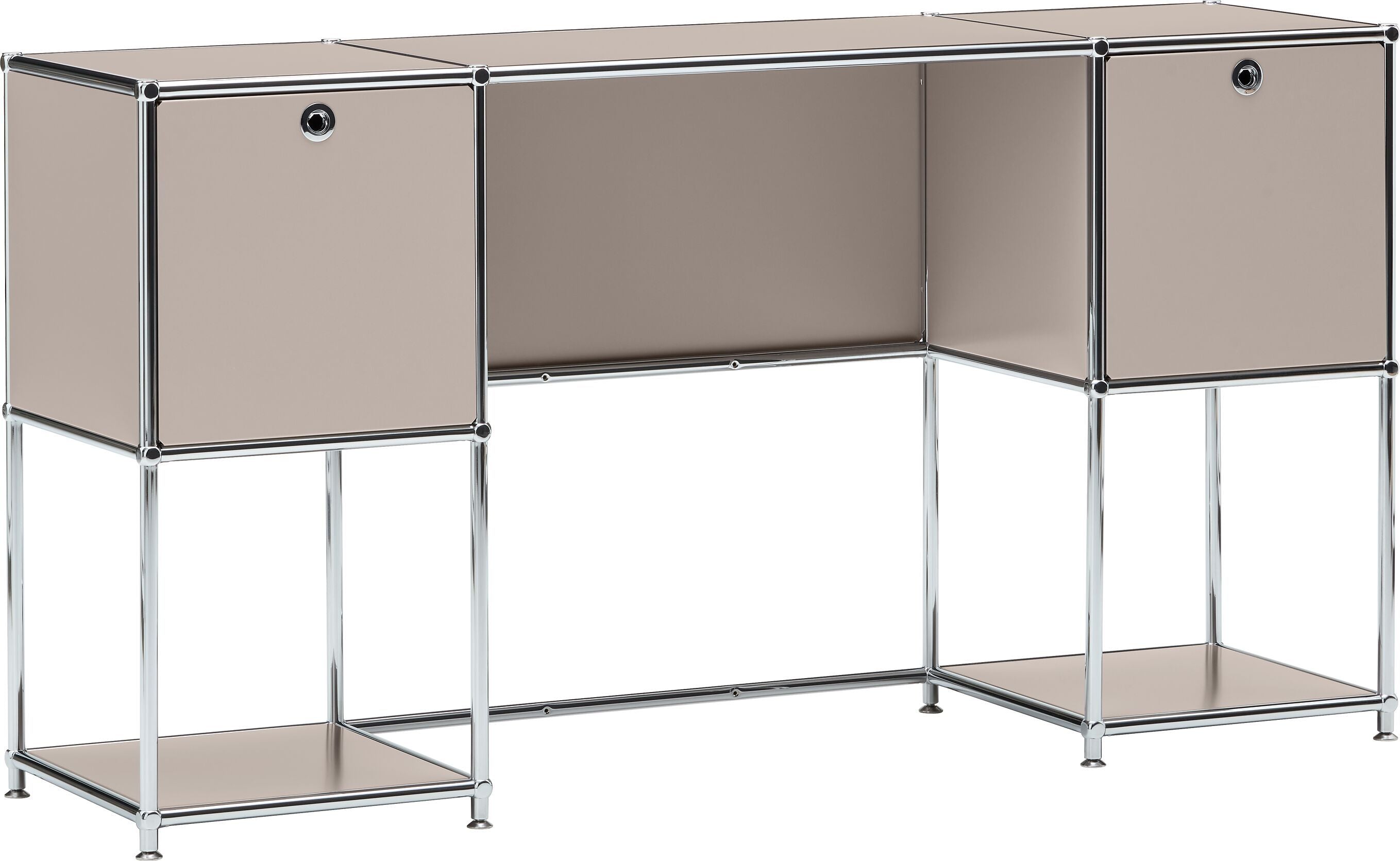FLEXCUBE Schreibtisch - Taupe / B: 152.0 cm x T: 40.0 cm x H: 80.0 cm
