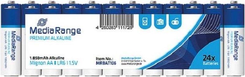 MediaRange - Premium - Alkaline Batterijen - 24 x AA - 1850 mAh