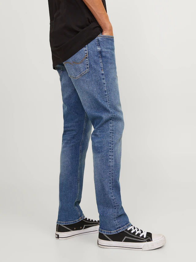 Jack & Jones Slim-fit-Jeans »JJIGLENN Jeans mit schmaler Beinform und Stretch für Komfort«, Denim/Jeans, modisch, slim fit, Baumwollmischung