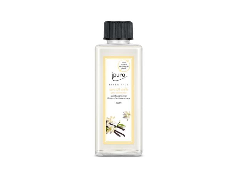 ipuro Duftstäbchen Refill Soft Vanilla mit Stäbchen 200 ml Nachfüller für Duftstäbchen mit süssem Duft