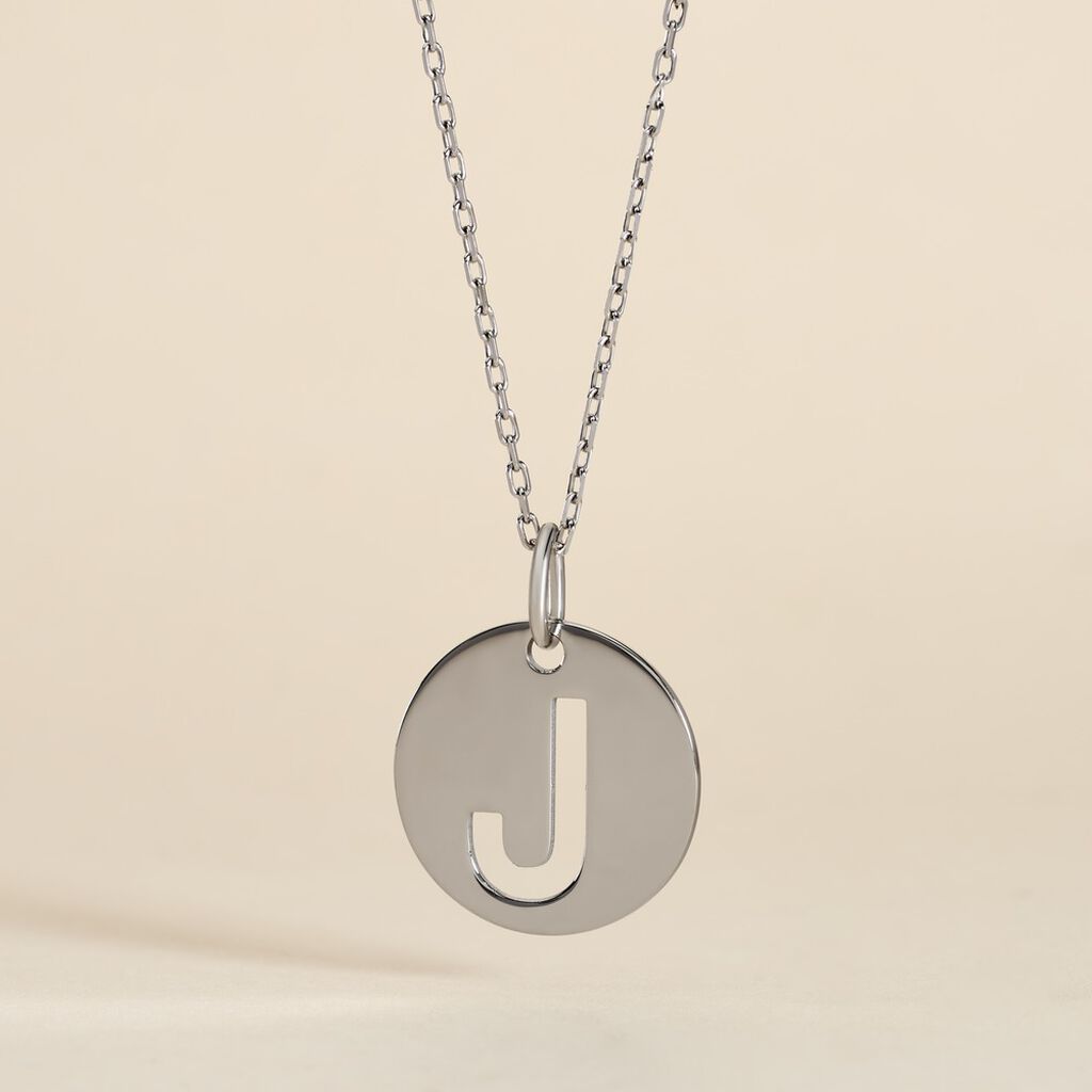 Pendentif Elio J Argent Blanc
