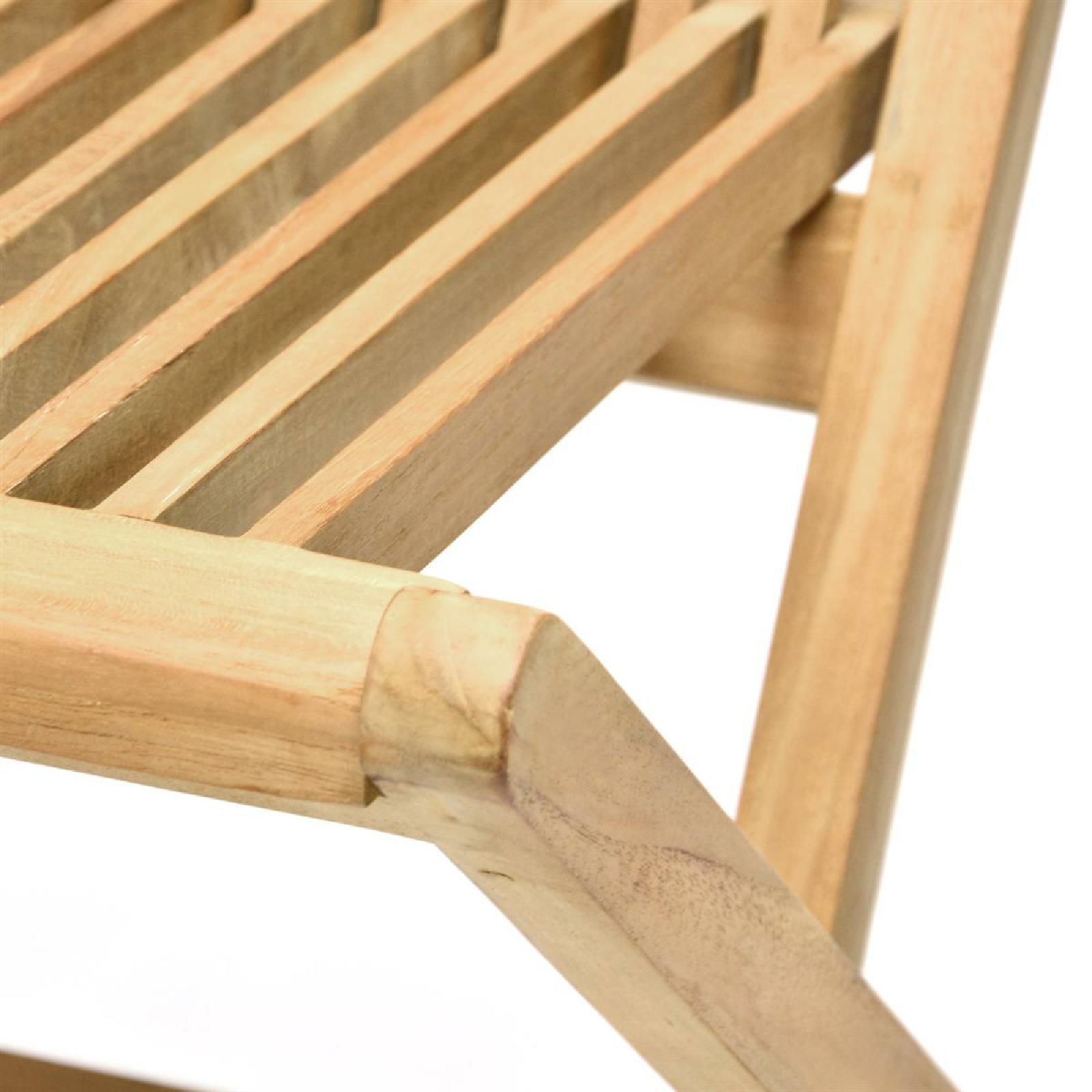VCM Gartenstuhl Teak Holz klappbar massiv Holzstuhl Balkonstuhl behandelt