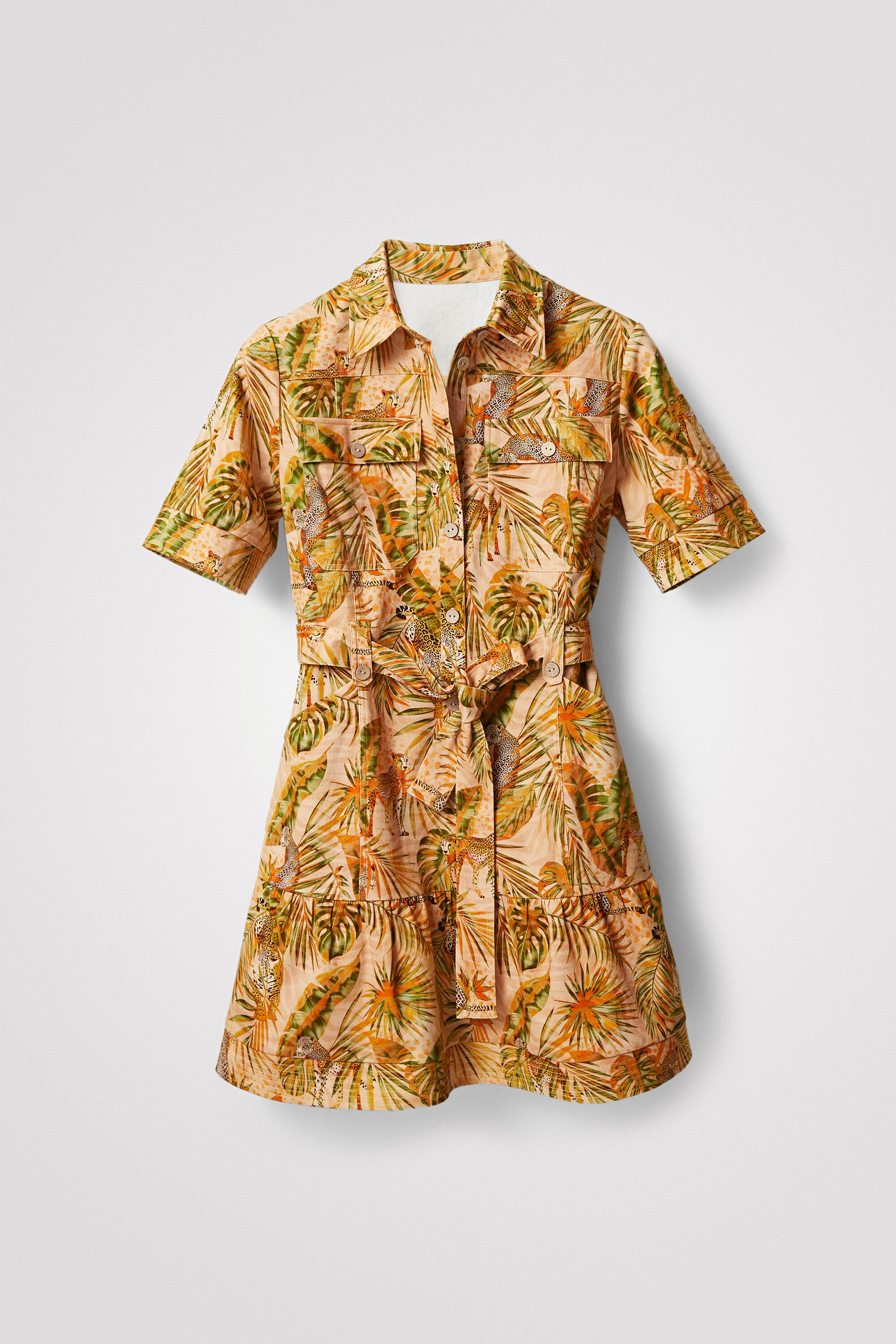 Robe chemise tropical