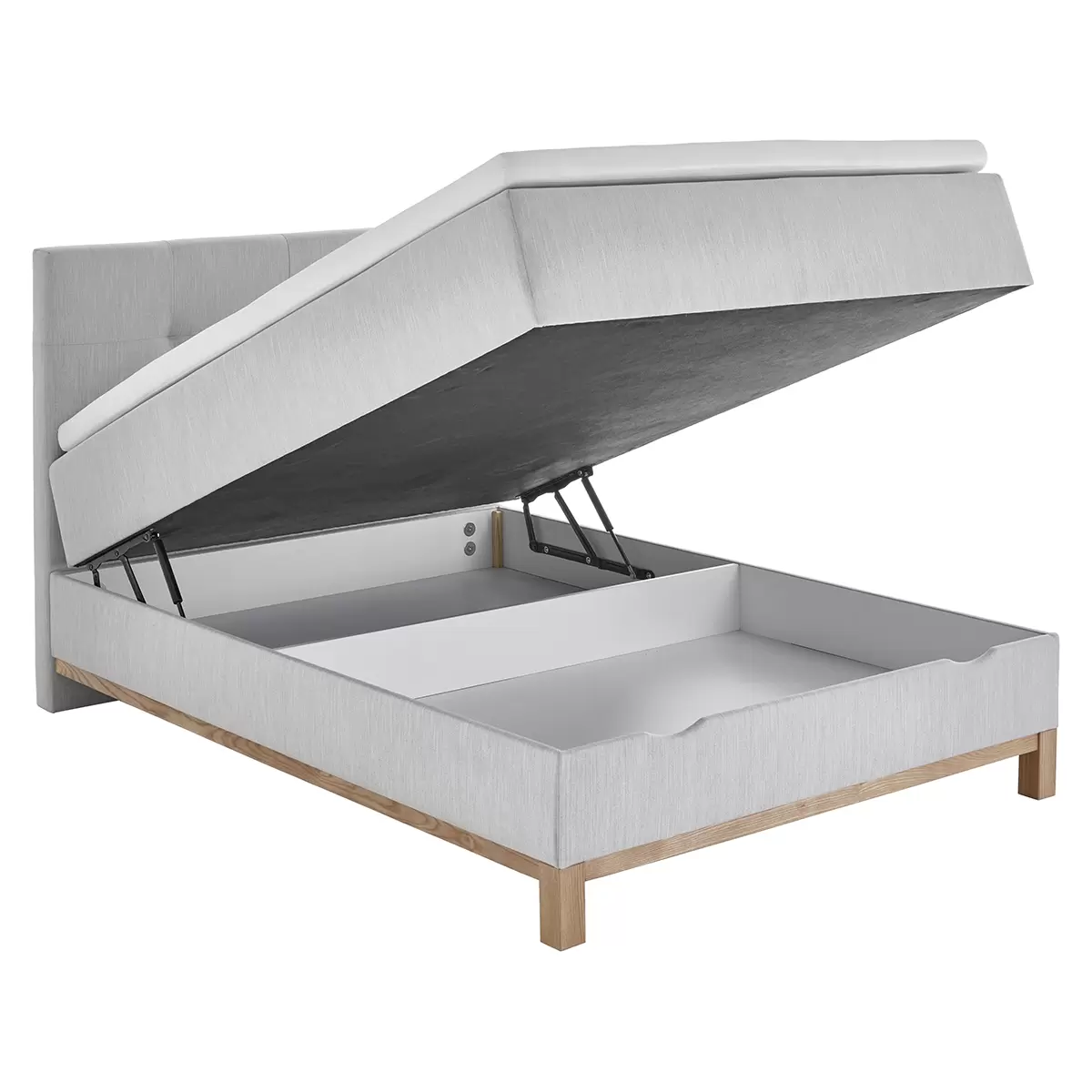 Boxspringbett CATANIA 120x200 Hellgrau