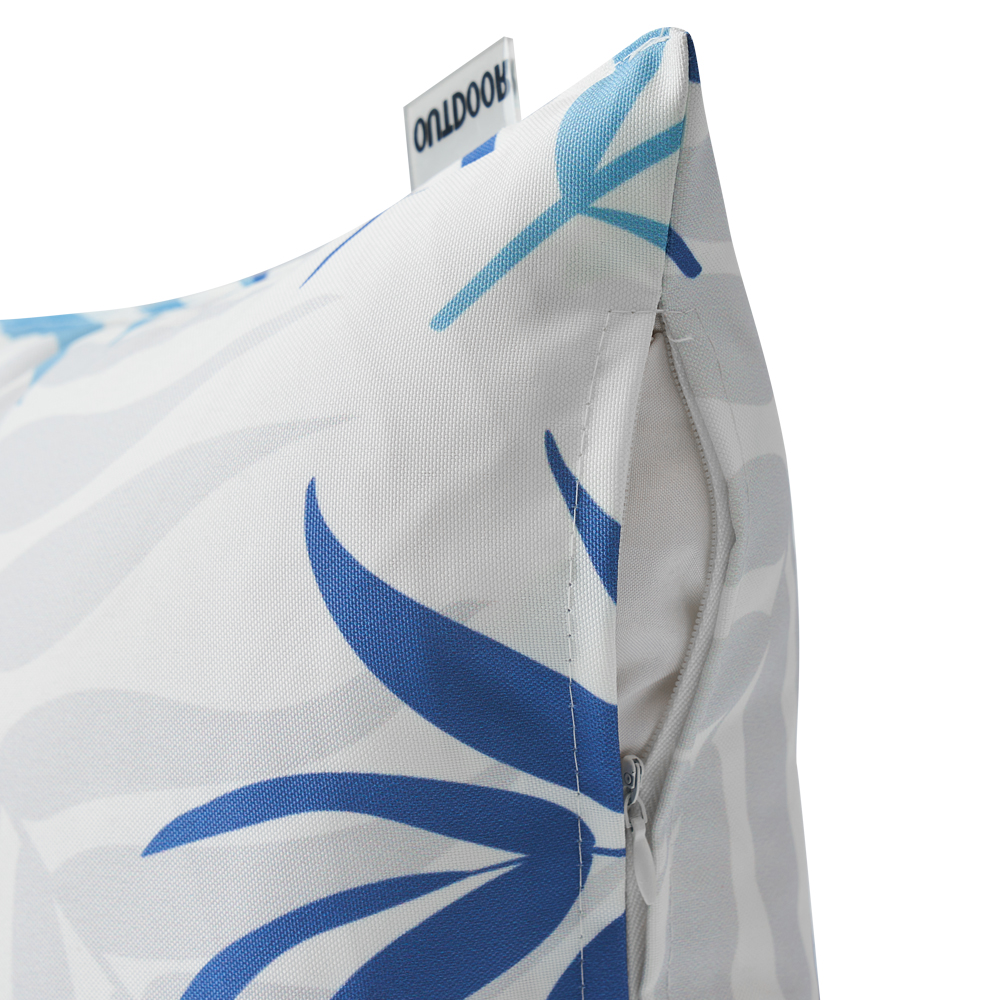 Outdoorkissen LEAF blau/grau 45 x 45 cm