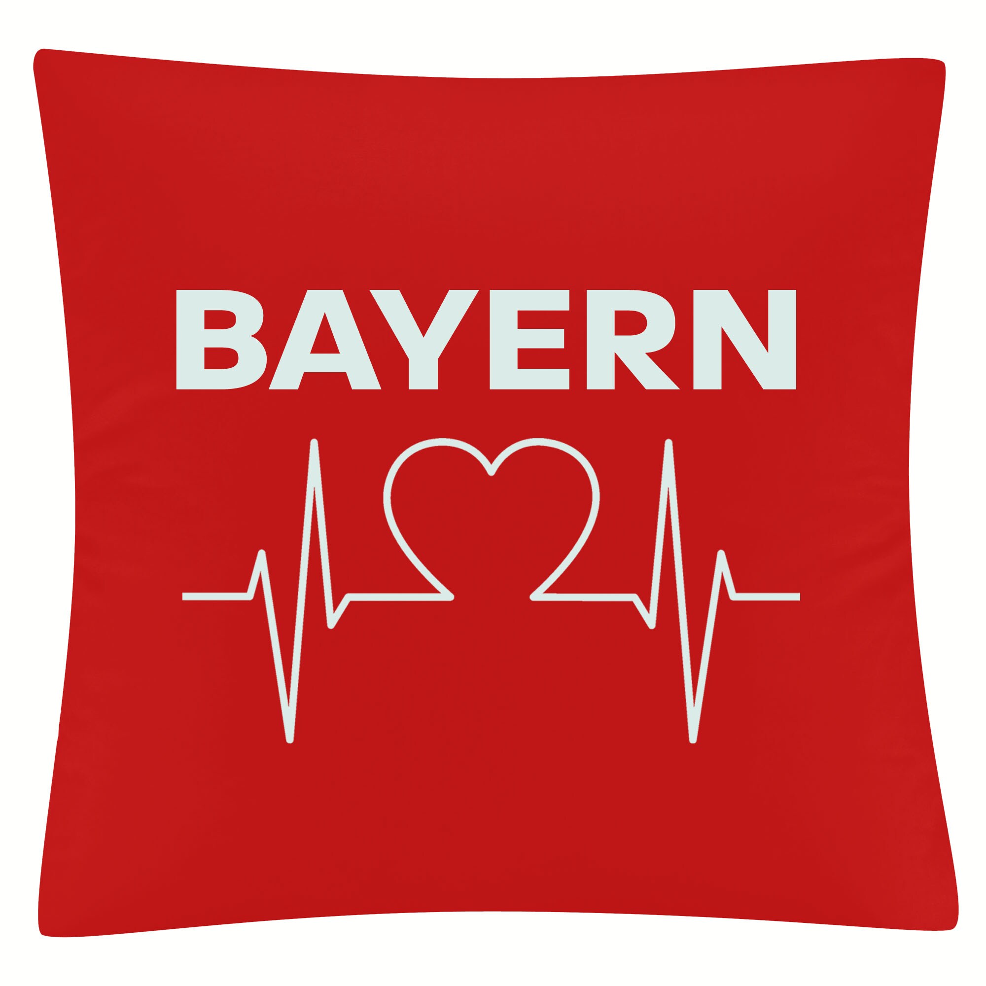 multifanshop® Kissenbezug - Bayern - Herzschlag - Druck weiß