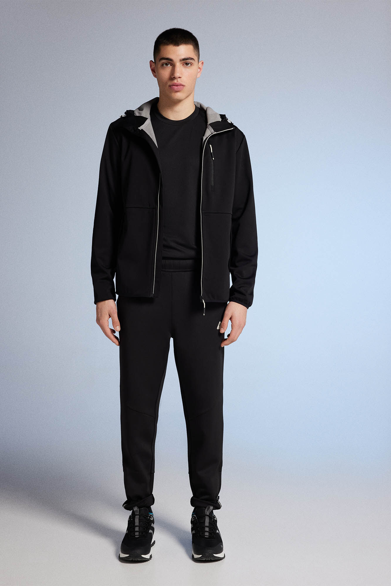 Moletom softshell de lã polar - preto