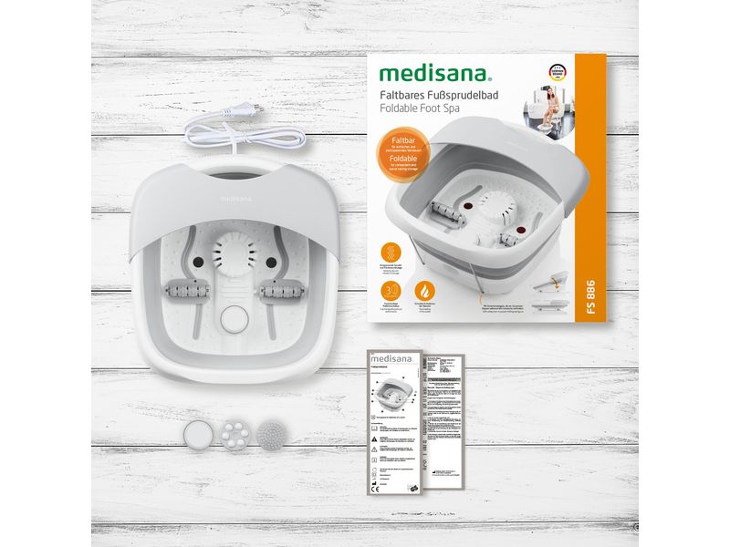 Medisana Fussbad FS886 Fusssprudelbad mit Sprudel- und Vibrationsmassage