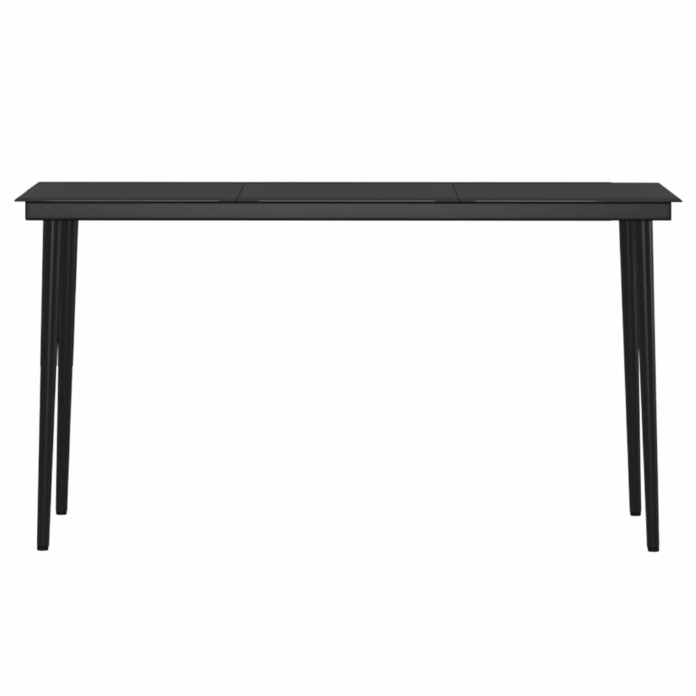 Mobilier de salle à manger de jardin coussins 5 pièces marron/noir