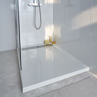 Receveur de douche à poser 80 x 120 cm, résine, blanc, Cooke & Lewis Meso