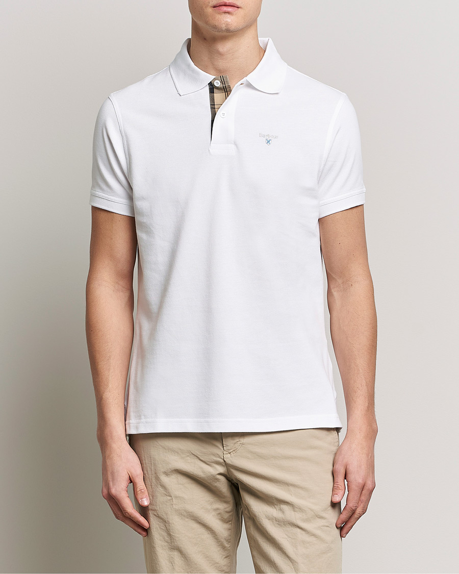 Barbour Lifestyle Tartan Pique Polo White
