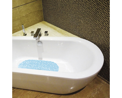 MSV PEBBLE badmat 35 x 68 cm blauw