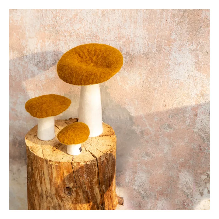 Muskhane Champignon décoratif en feutre | Doré