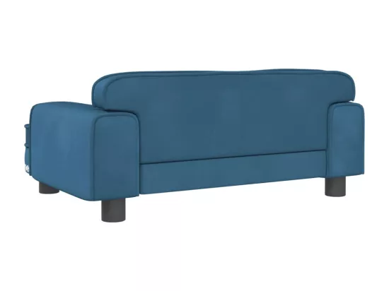Canapé pour enfants bleu 70x45x30 cm velours