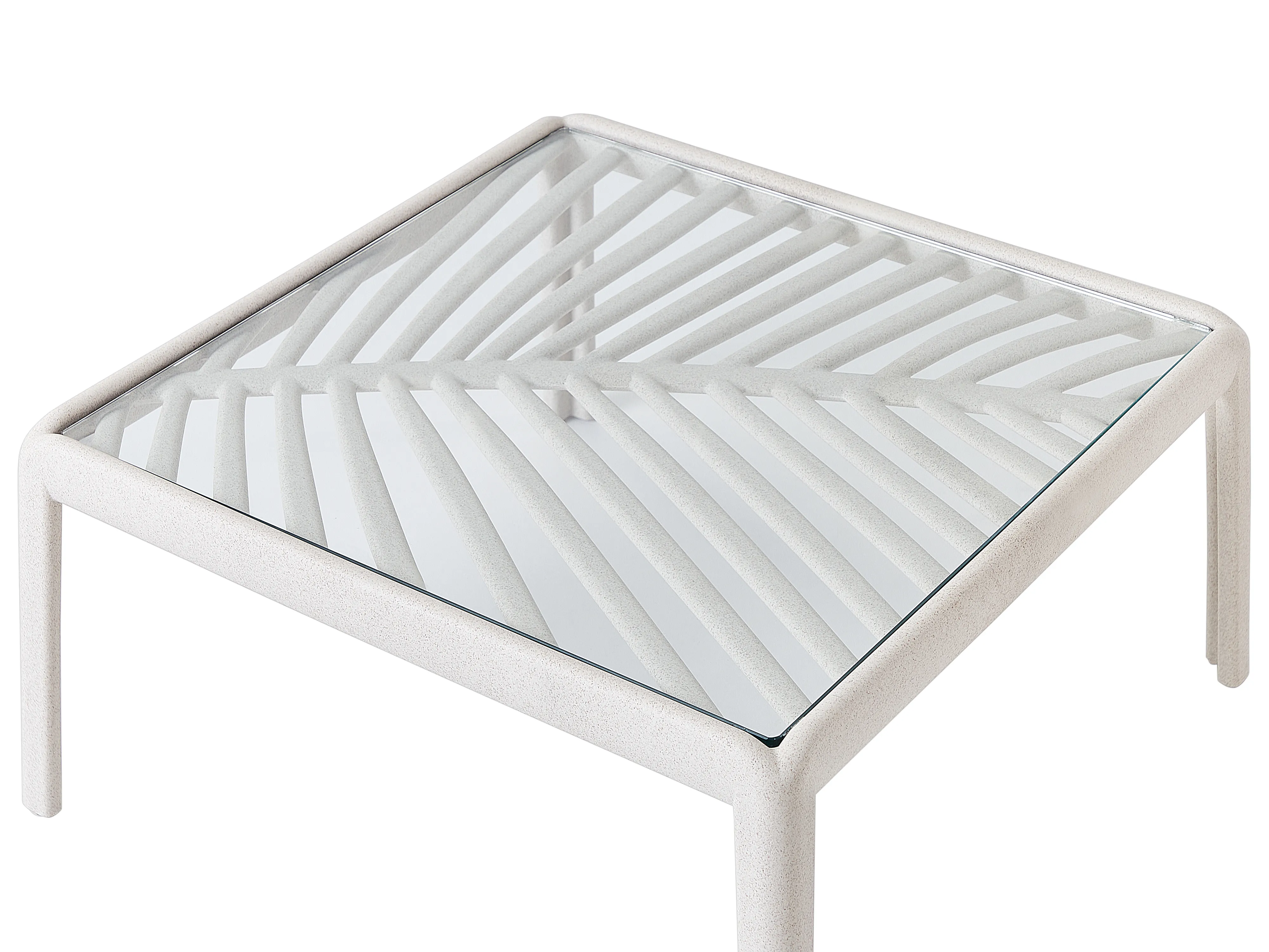 Tuin salontafel FERRETTI 69 cm 69 cm Lichtbeige