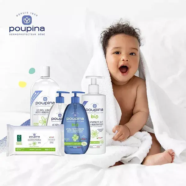 Refil de Gel de Limpeza Anti-Irritação Poupina Baby Care 1L