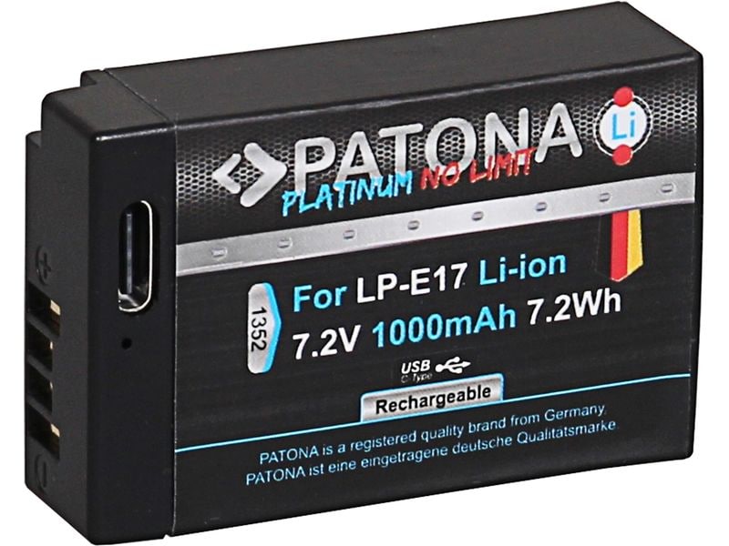 Patona Platinum Akku für Canon LP-E17 Platinum Batteriesatz für Canon