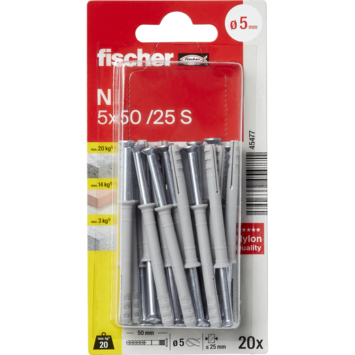 Fischer Slagplug 5x50mm 20 stuks