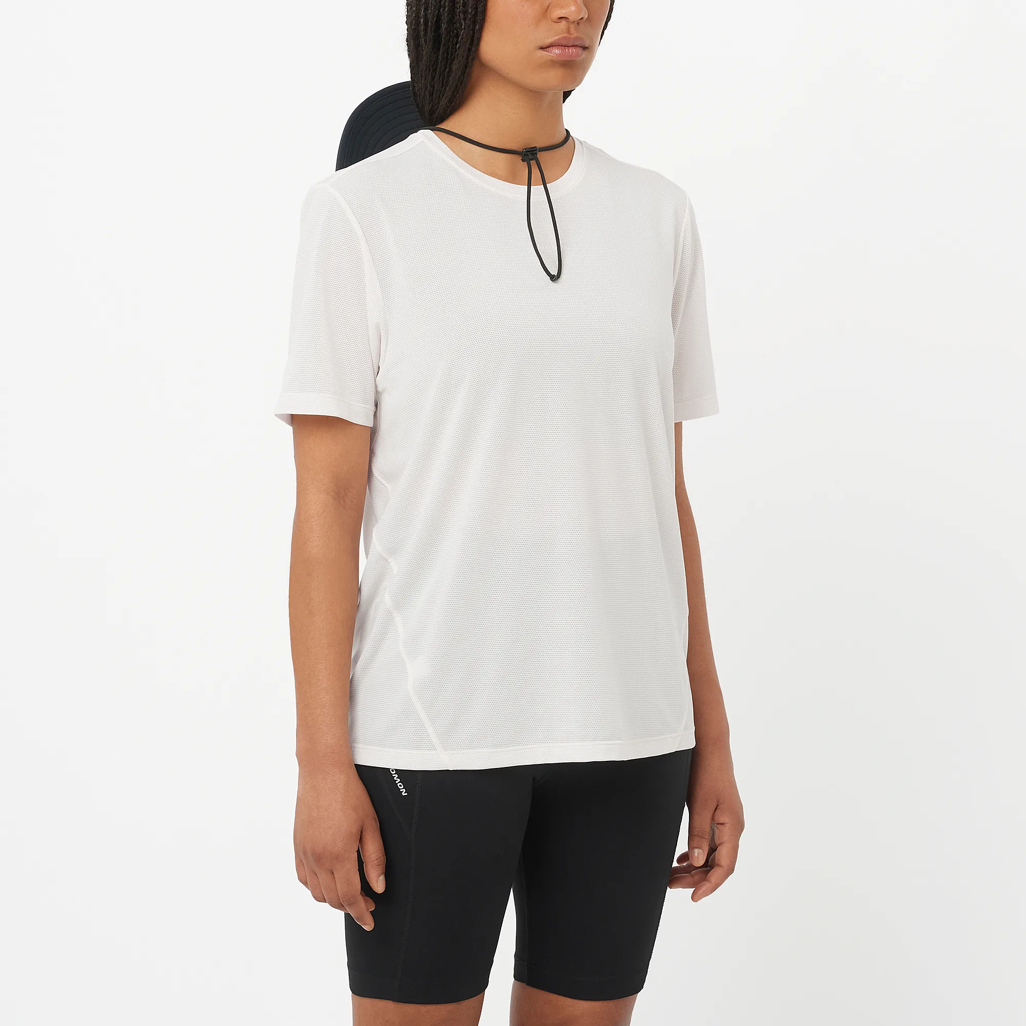 Salomon Women's Shkout Core Short Sleeve Tee Whisper White