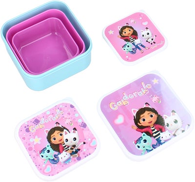 Gabby's Dollhouse 3 in 1 Snackboks Fresh Bites, Lilla