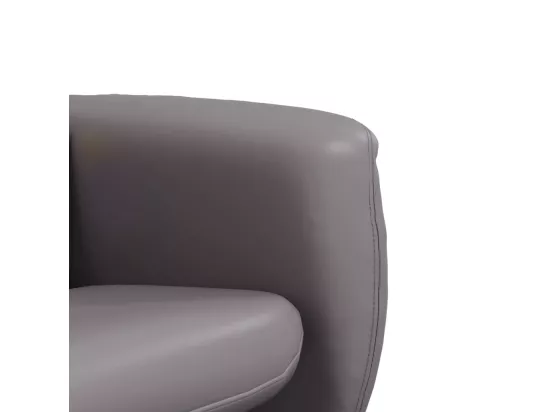 Fauteuil inclinable massant avec repose-pied gris similicuir