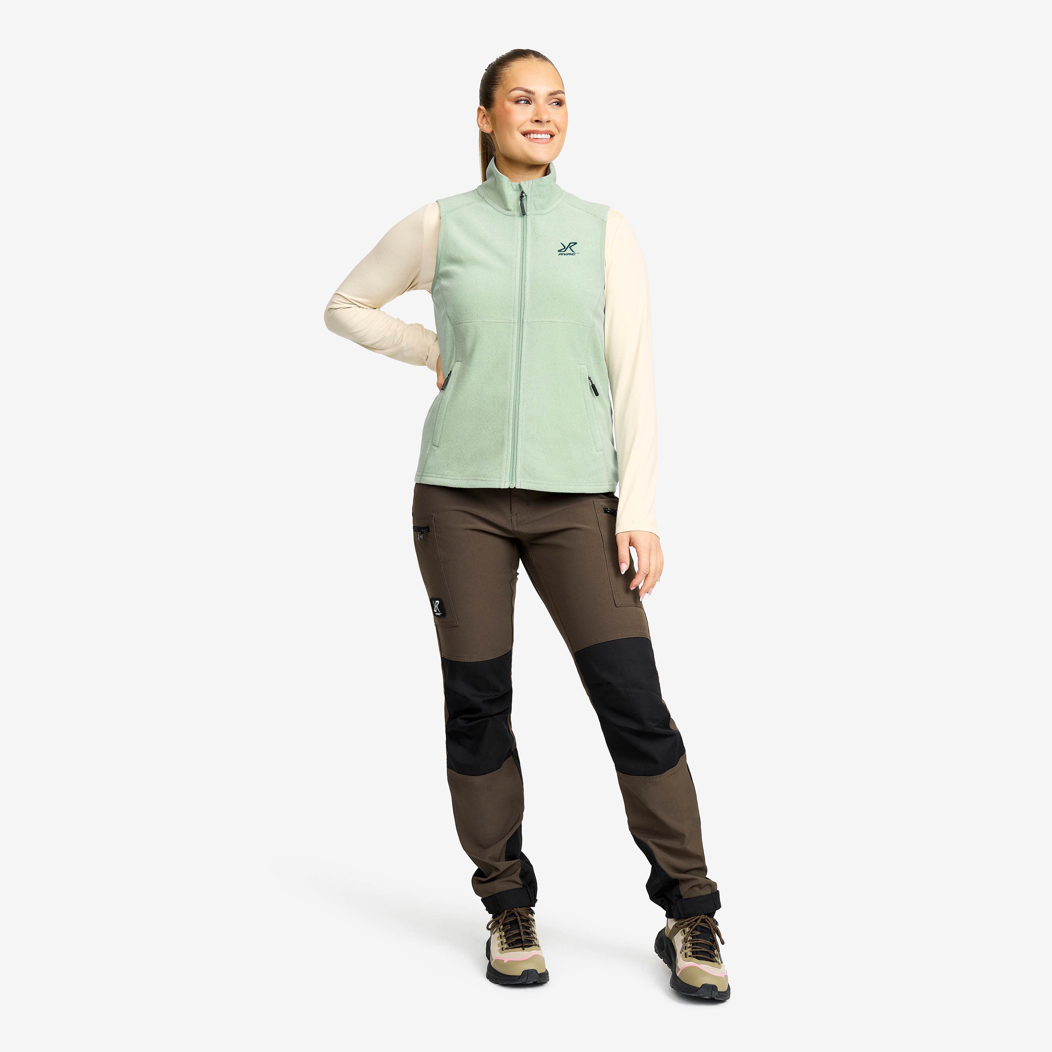 Essential Fleece Vest Dame Iceberg Green