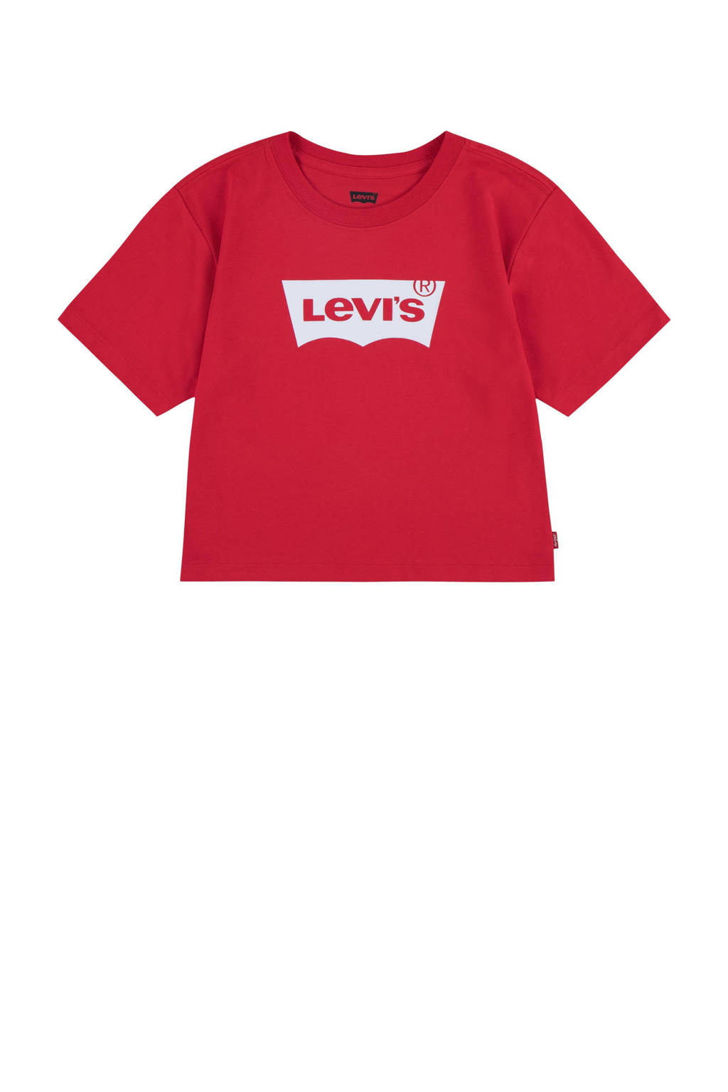 Levi's T-shirt LIGHT BRIGHT MEET & GREET met logo rood/wit