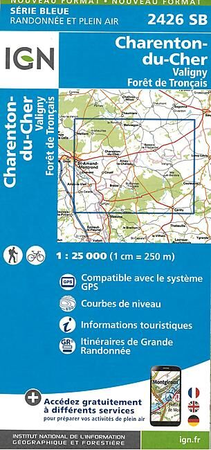 IGN - 2426 SB CHARENTON DU CHER 1 25 000