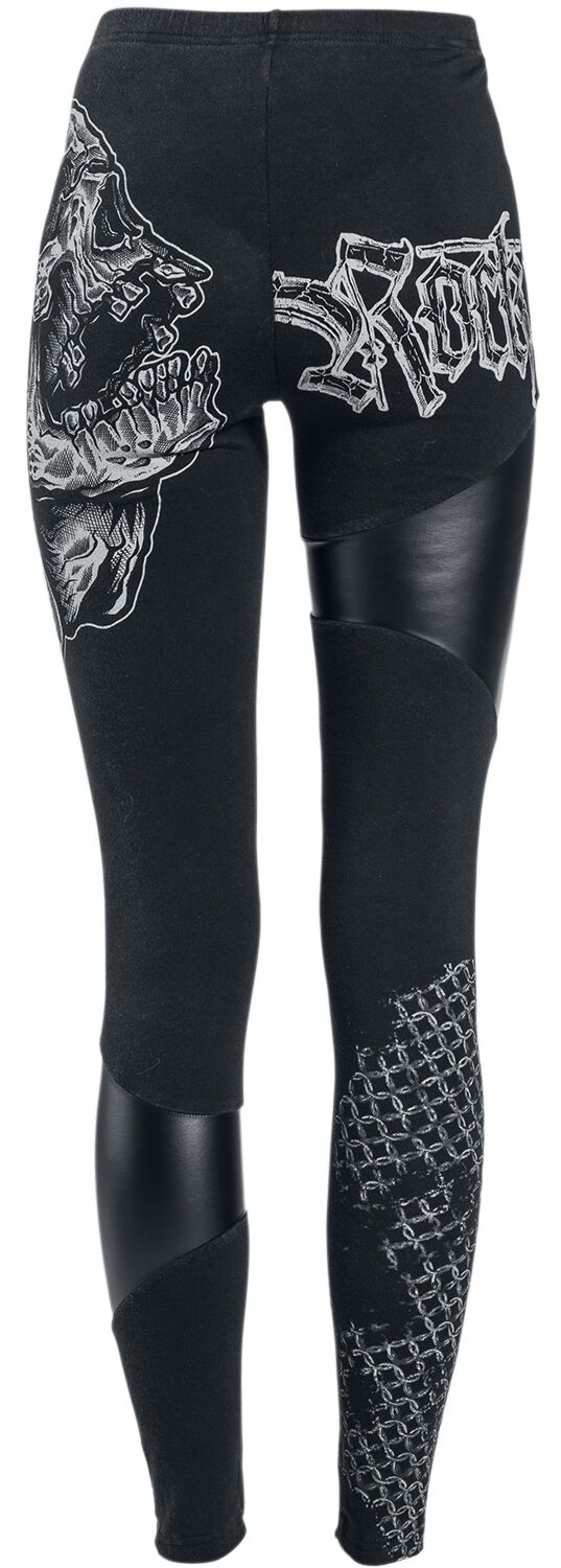 Leggings Avec Imprimés, Découpes et Empiècements en Simili-Cuir | Rock Rebel by EMP Legging