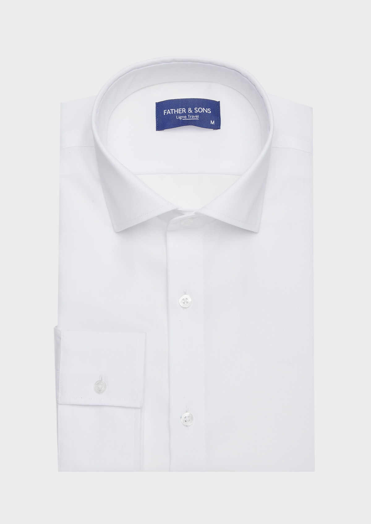 Chemise habillée non-iron Slim en popeline de coton uni blanc