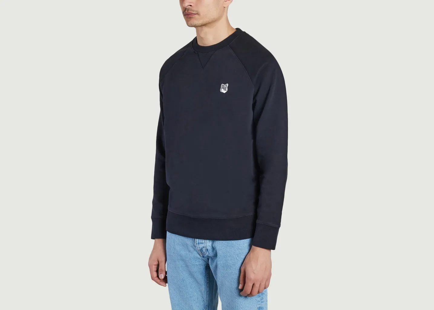 Sweatshirt logotypé en coton Maison Kitsuné