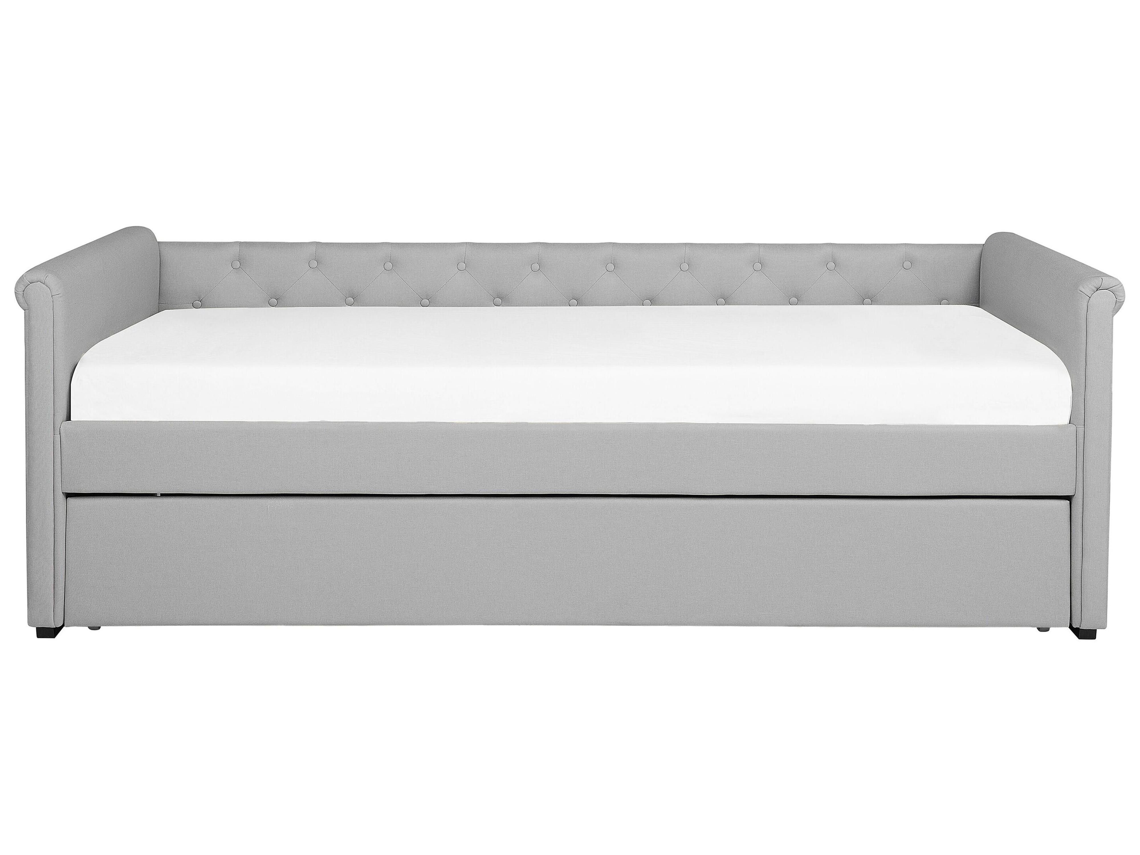 Onderschuifbed Stof LIBOURNE 80 x 200 cm Lichtgrijs