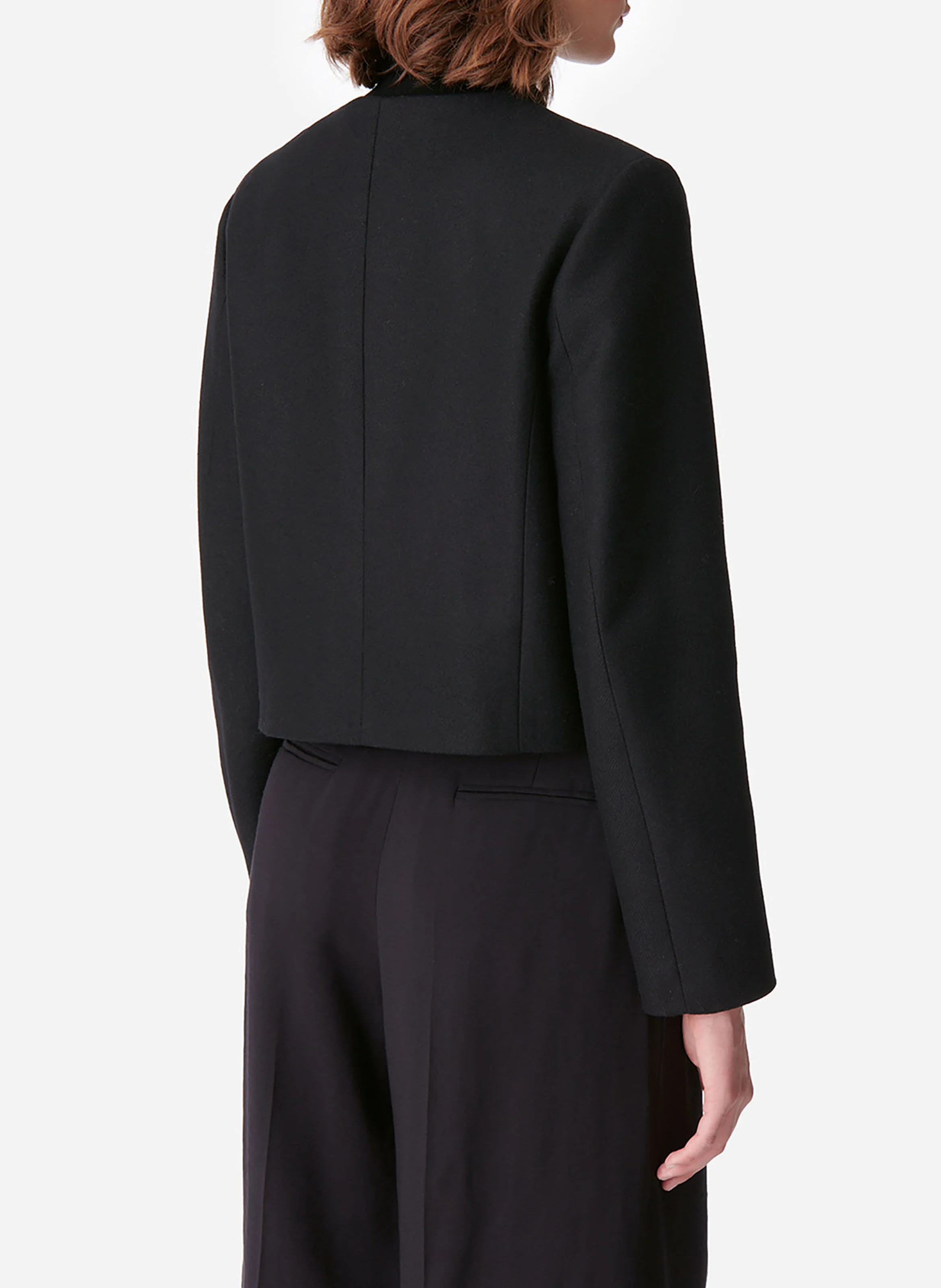 DEANA - Veste col rond en tweed | Noir