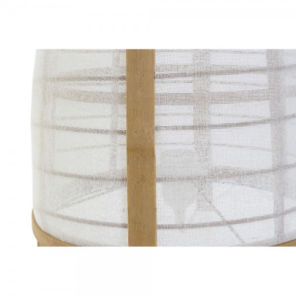 Lampe de bureau lin blanc bambou 220 v 40 w (32 x 32 x 45.5 cm)