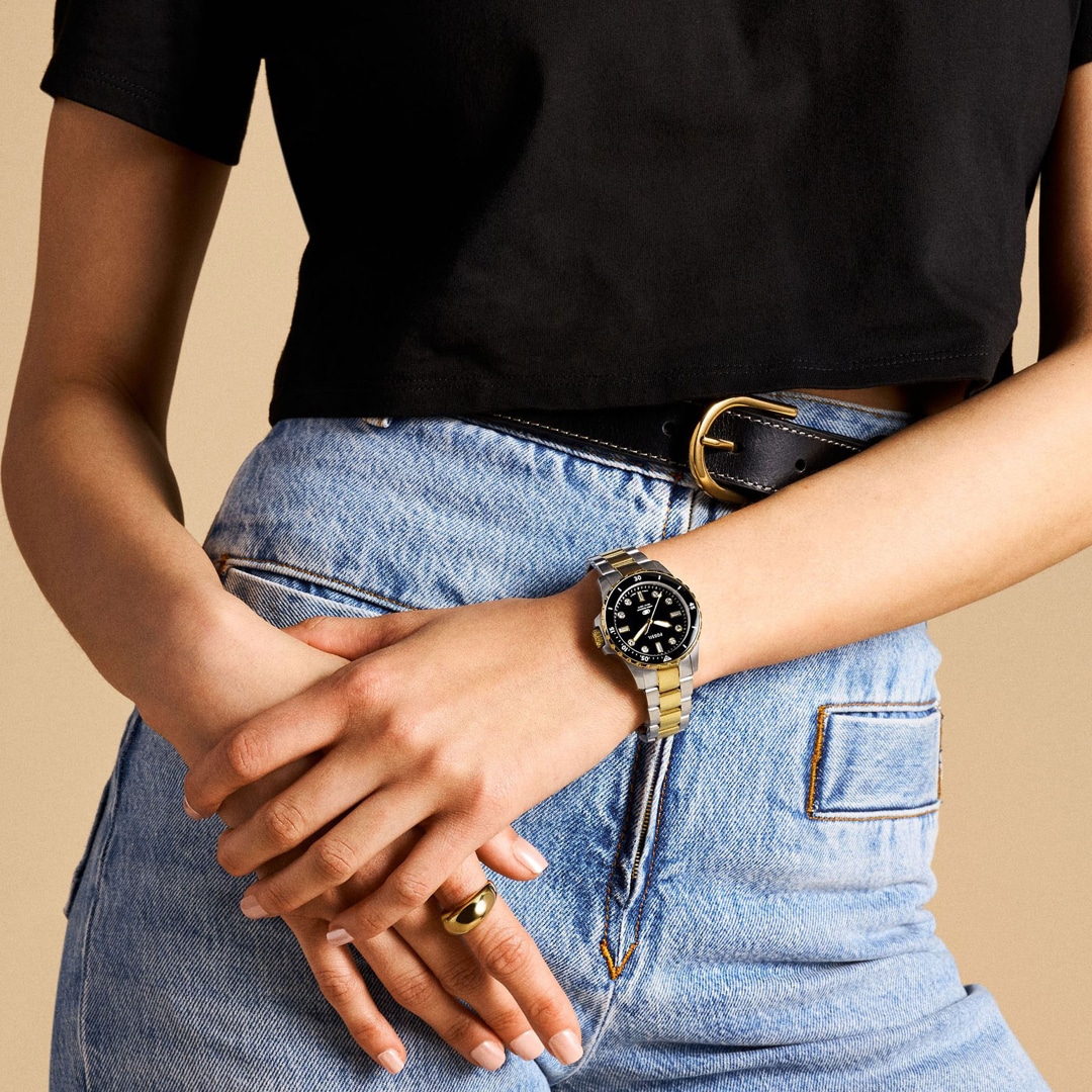 Fossil Blue Dive Lady Bicolor / Schwarz 36mm