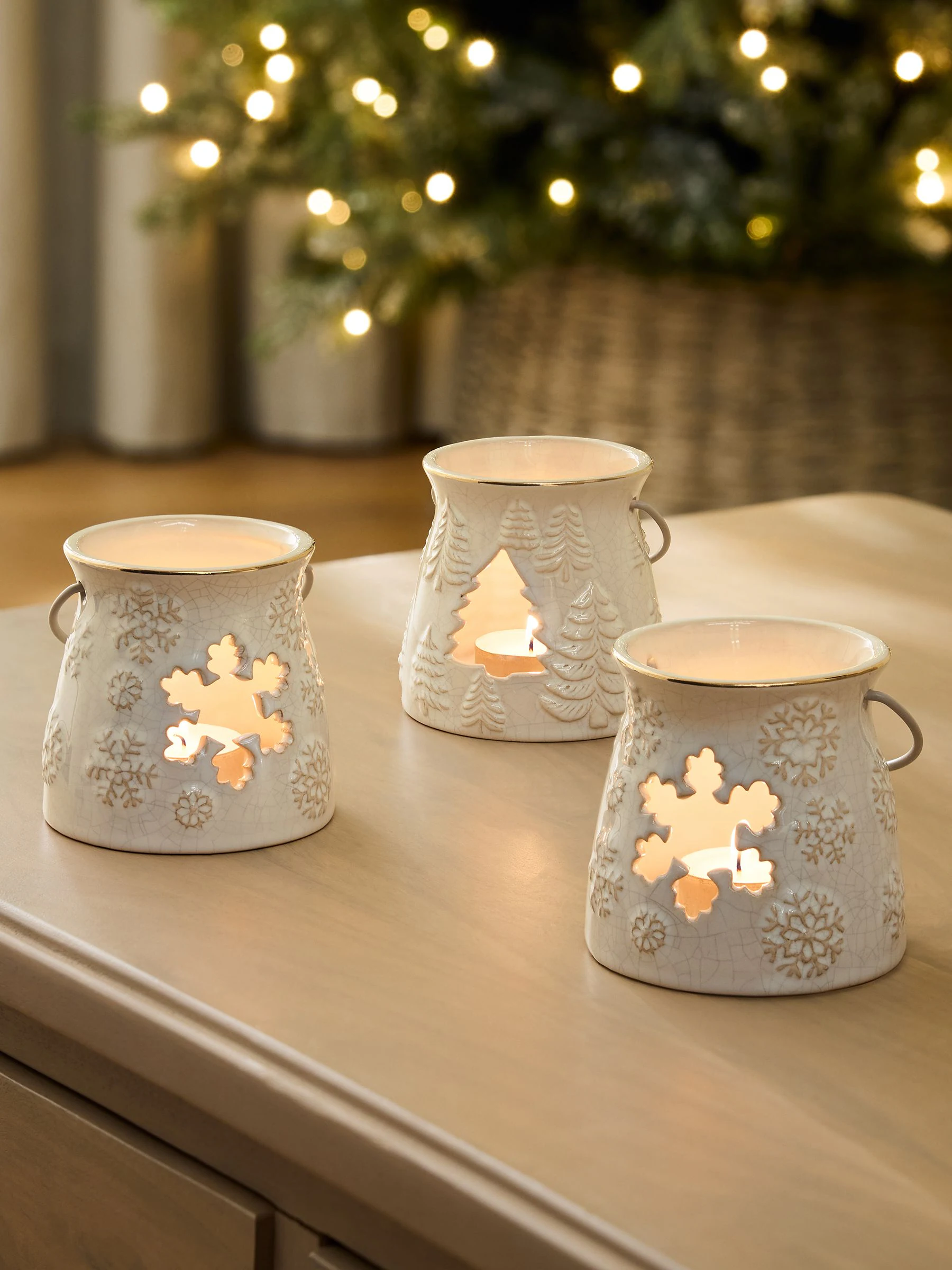 Christmas Lantern Tea Light Holders