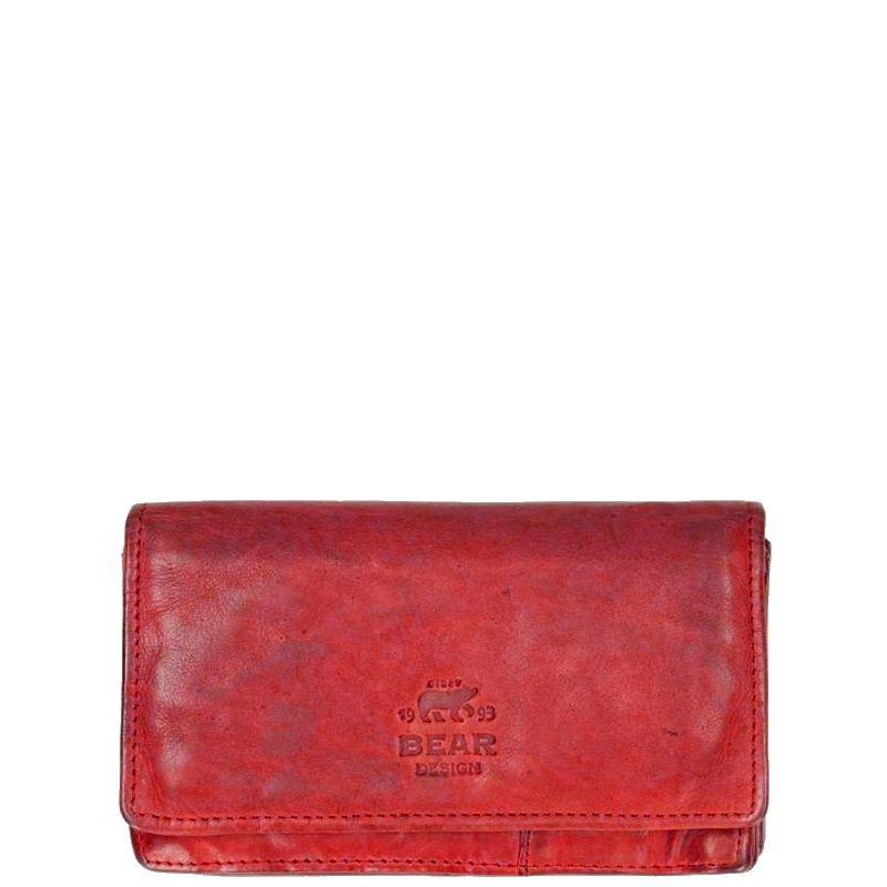 Bear Design Dames Portemonnee Noor Rood