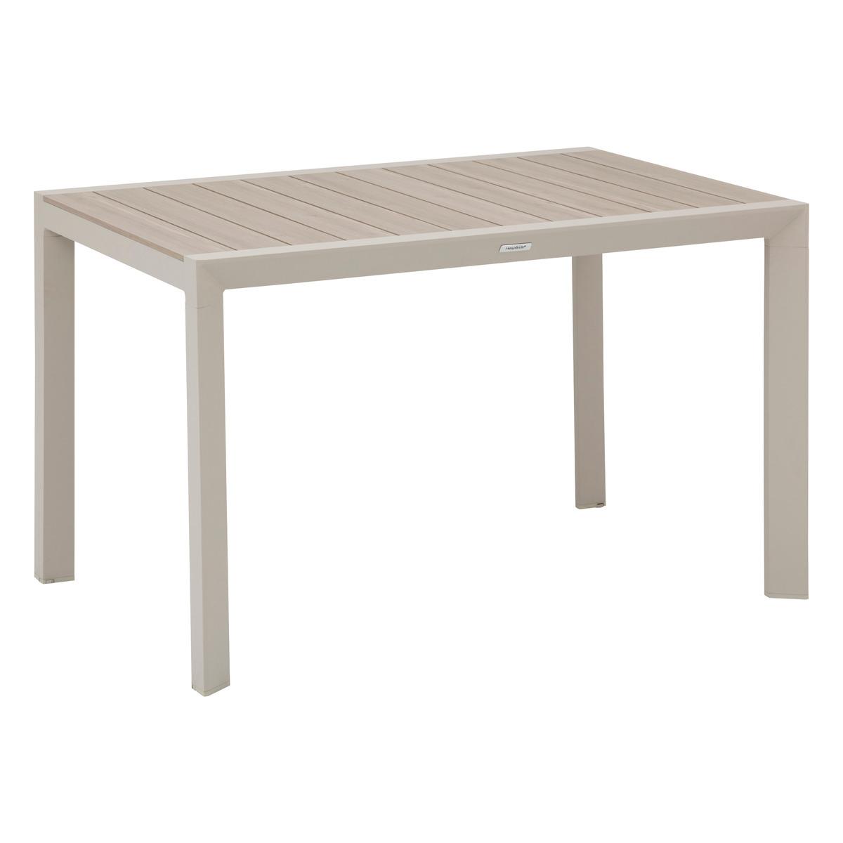 TABLE EVASION FIXE ALUMINIUM LIN ARGILE 4 PLACES