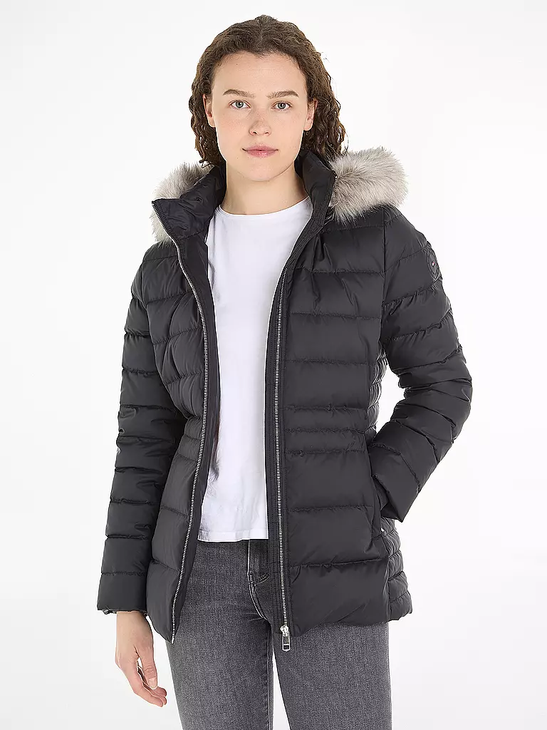 TOMMY HILFIGER Daunensteppjacke schwarz
