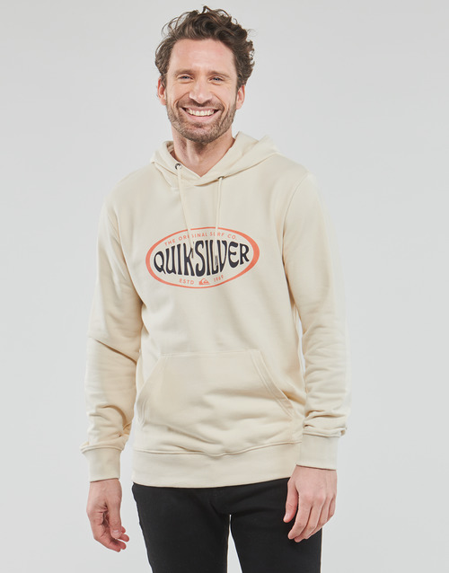 Quiksilver - IN CIRCLES HOODIE - Blanc / Jaune / Noir