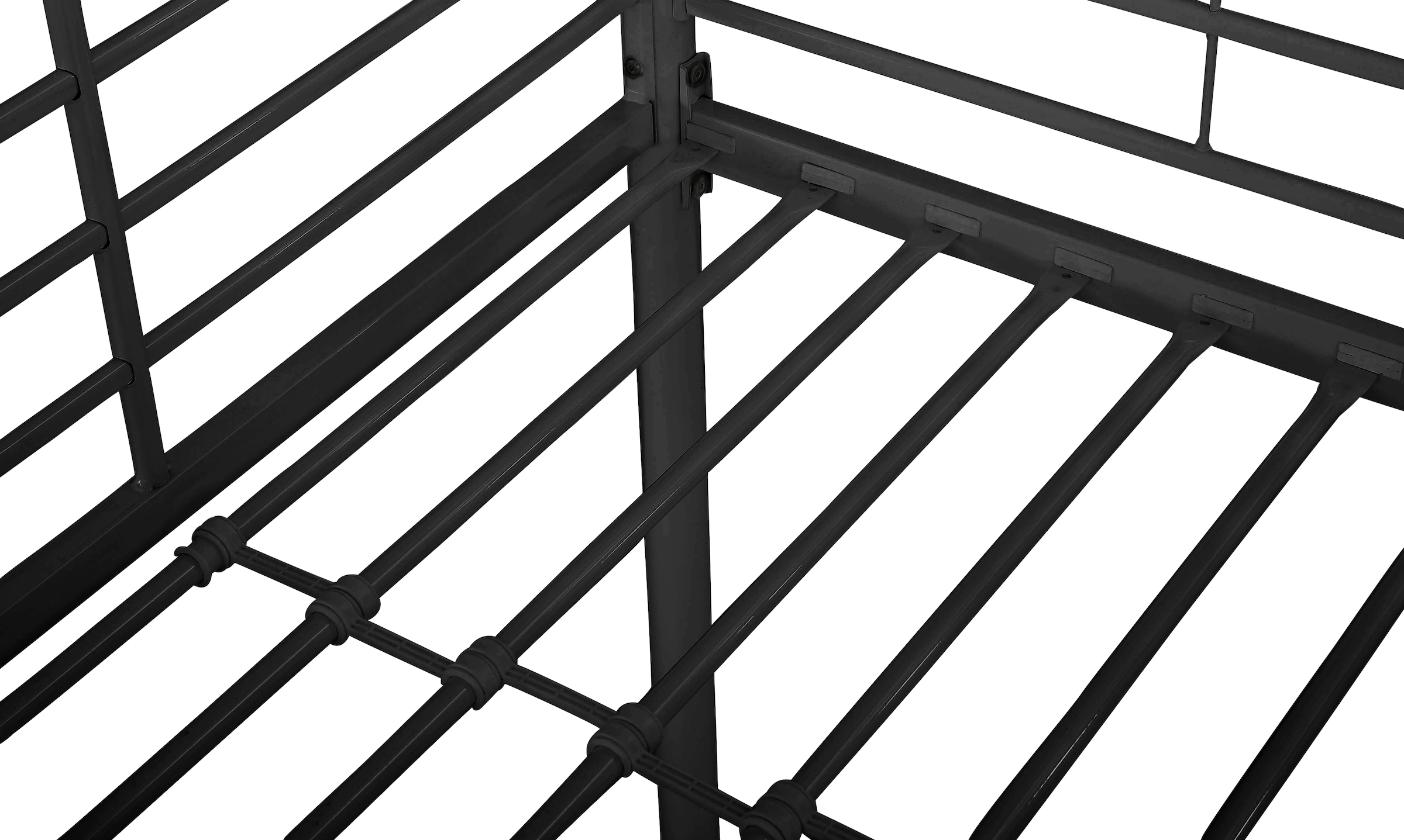 Home affaire Hochbett »Hayo, Topseller! Zeitloses Metallbett, in mehreren Farben« Gesamtmasse (B/T/H) ca. 208/159/186 cm,  inkl. Lattenrost, Absturzsicherung und Leiter aus Metall