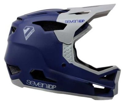 Casque Intégral Seven Project.23 Fibre Verre / Bleu Foncé Mat / Gris Brillant