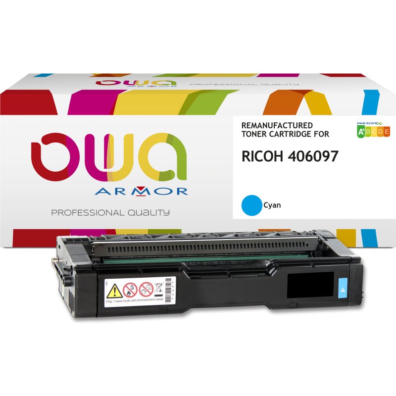 Toner remanufacturé OWA - standard - pour RICOH 406097