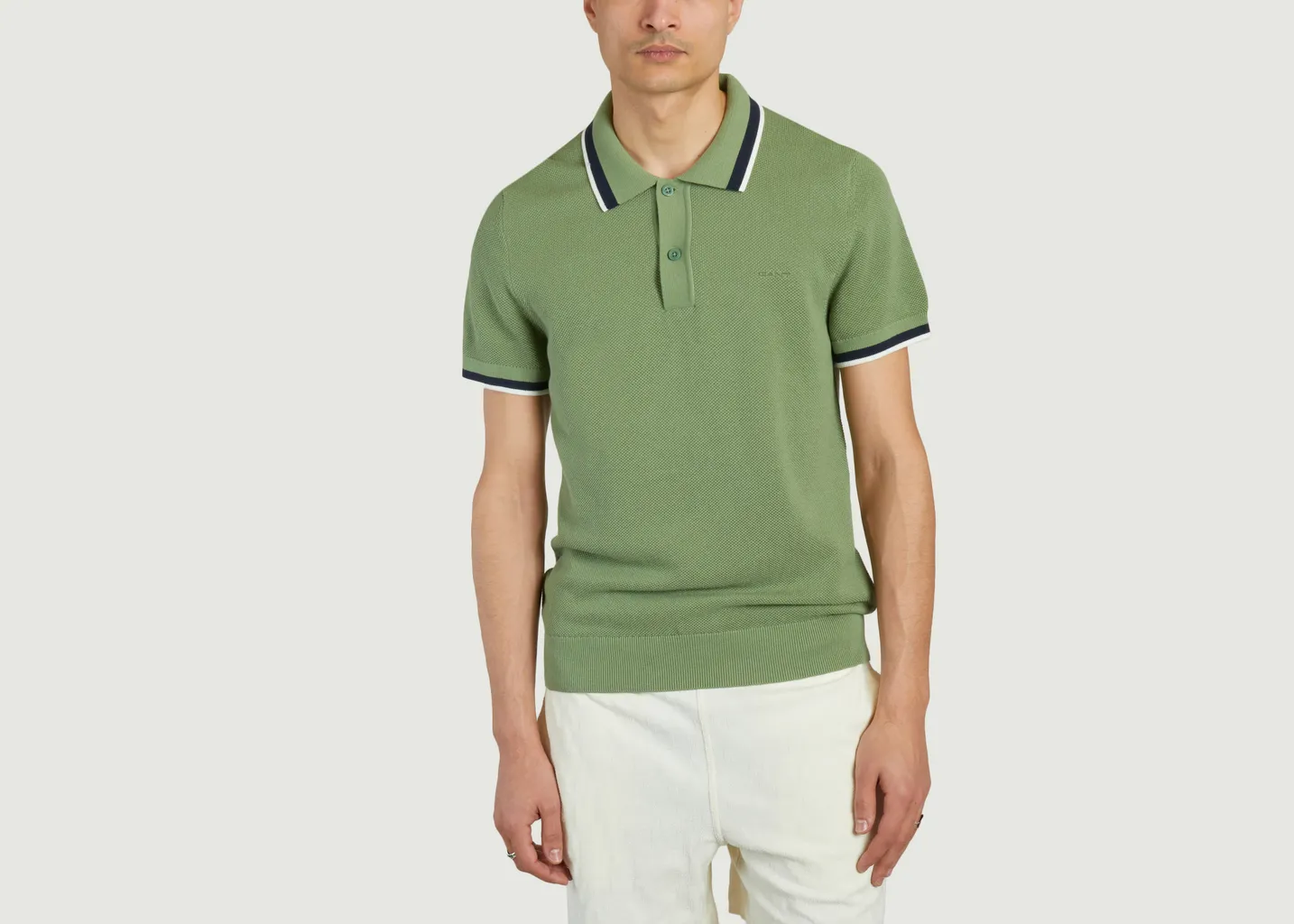 Polo en coton piqué avec bords contrastés Gant